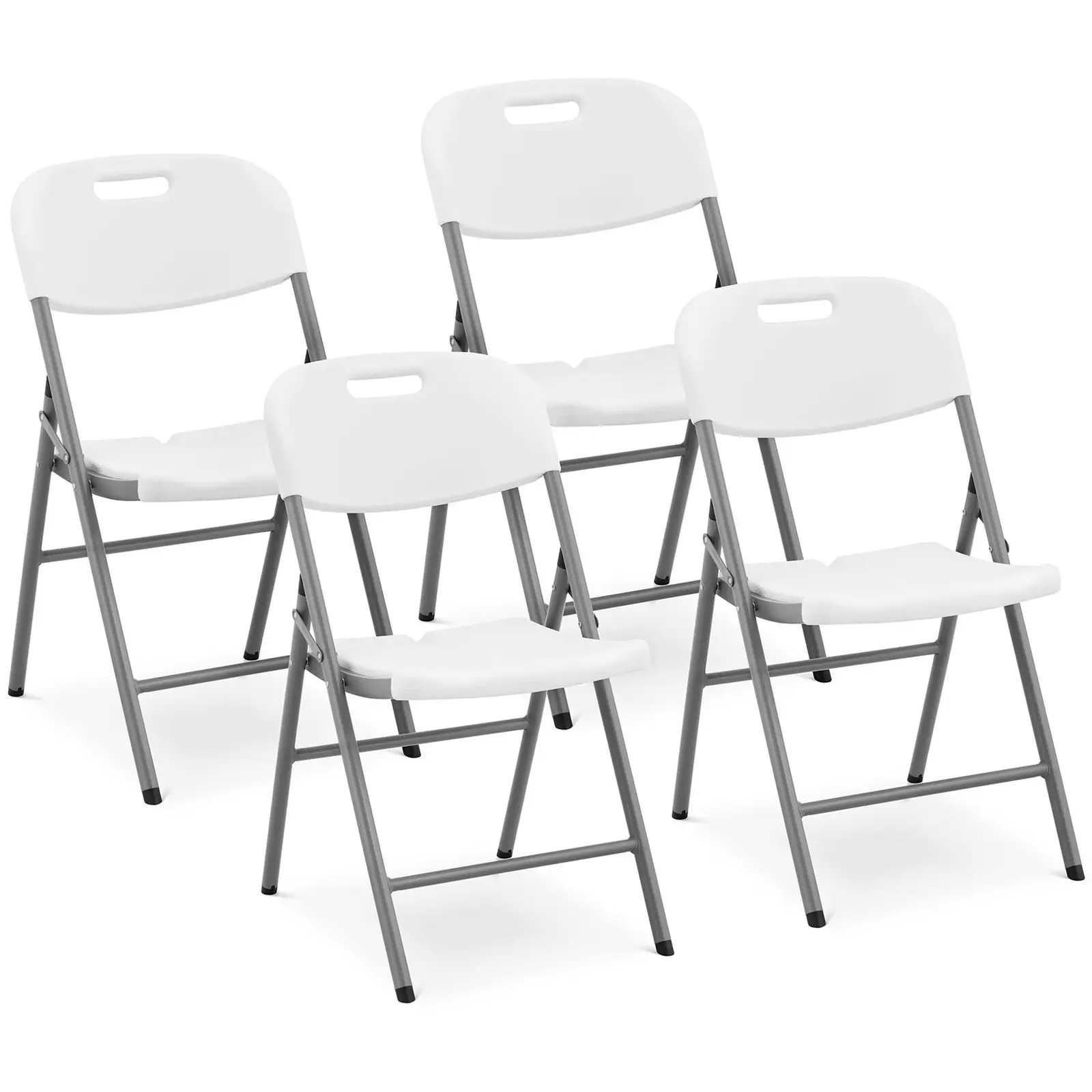 Sulankstomos kėdės - 4 vnt. komplektas - „Royal Catering“ - 180 kg - sėdynės matmenys: 40 x 38 cm - baltos