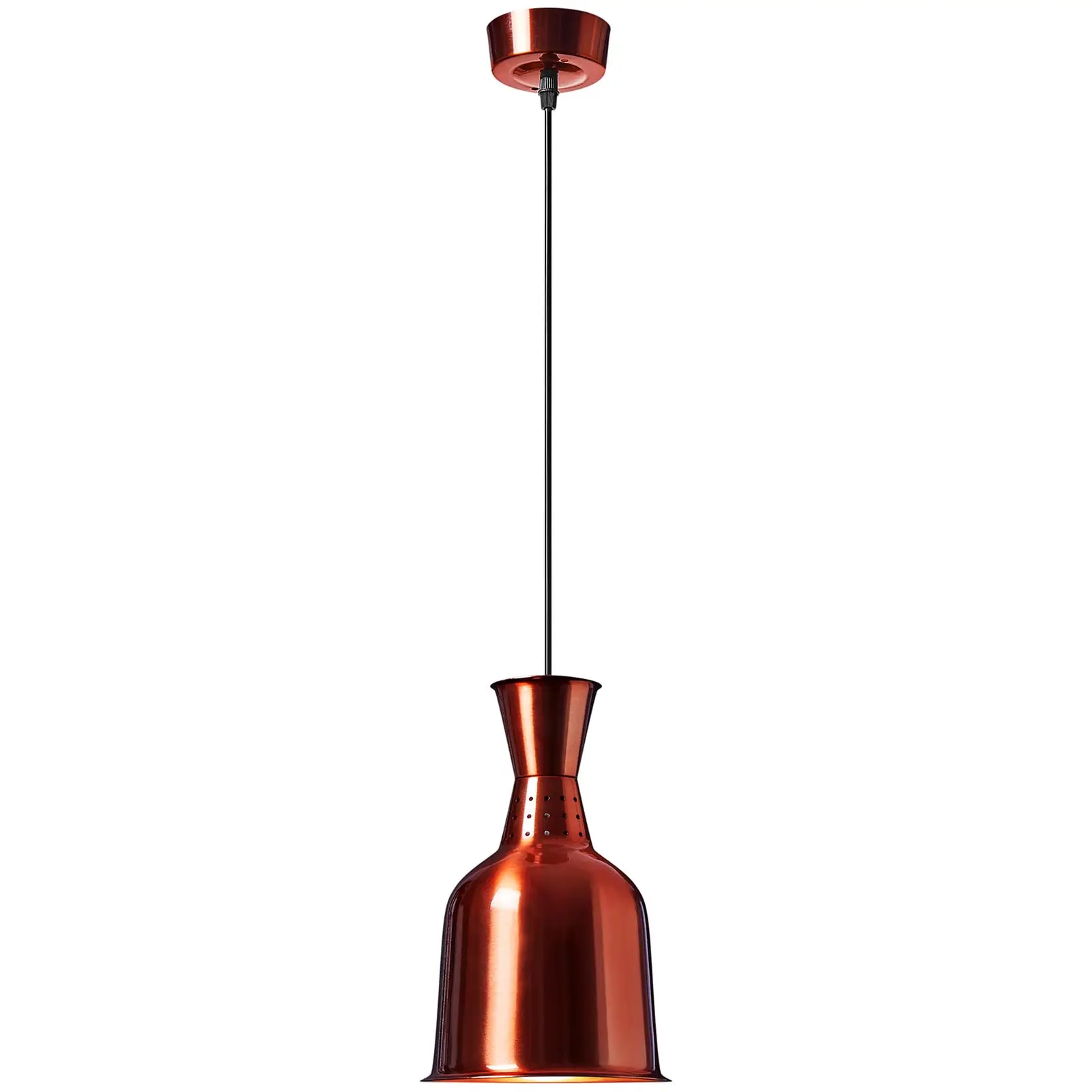 Šilumos lempa - žalvario išvaizdos - 19 x 19 x 29 cm - Royal Catering - Plienas