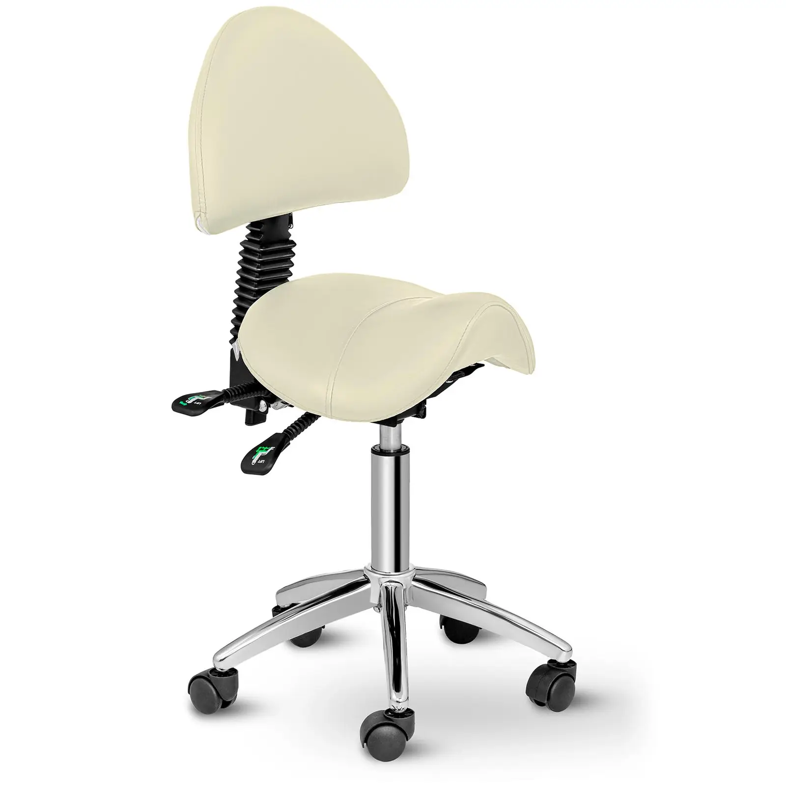 Balno formos kėdė su atlošu - 550-690 mm - 150 kg - smėlio spalvos