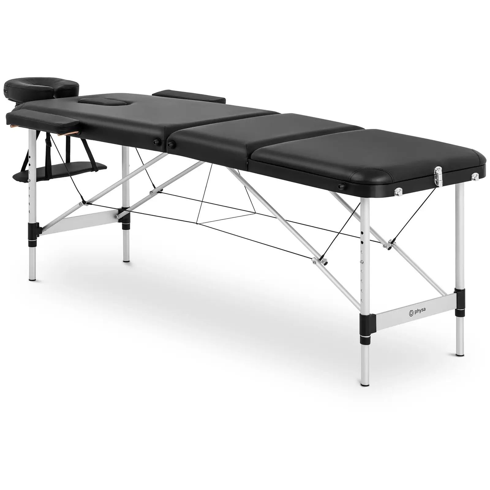 Sulankstomas masažo stalas - 185 x 60 x 59 cm - 180 kg - juodas