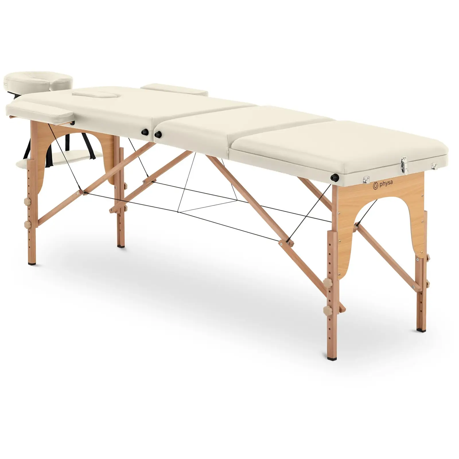 Sulankstomas masažo stalas - 185 x 60 x 60 - 85 cm - 227 kg - smėlio spalvos