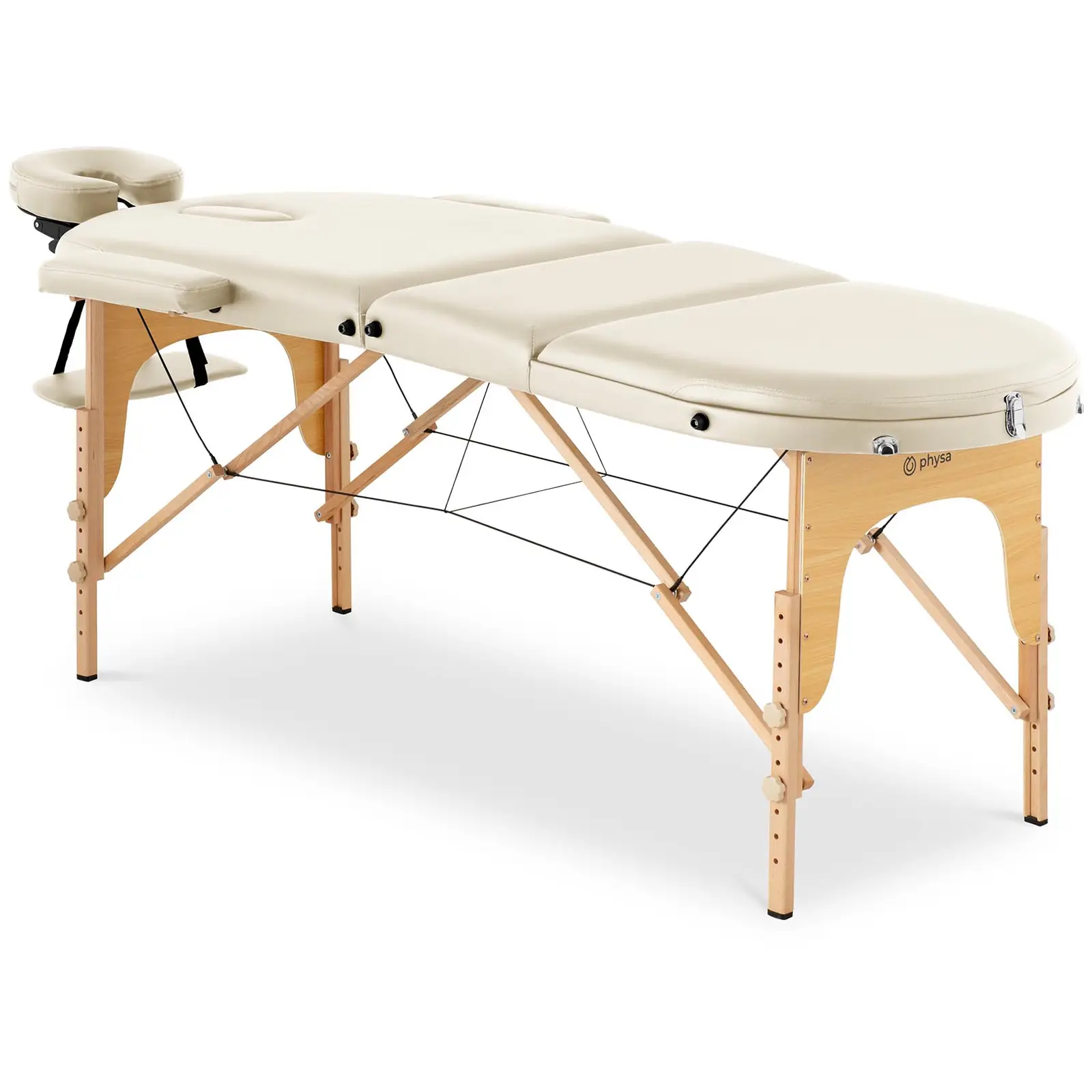 Sulankstomas masažo stalas - 185-211 x 70-88 x 63-85 cm - 227 kg - smėlio spalvos