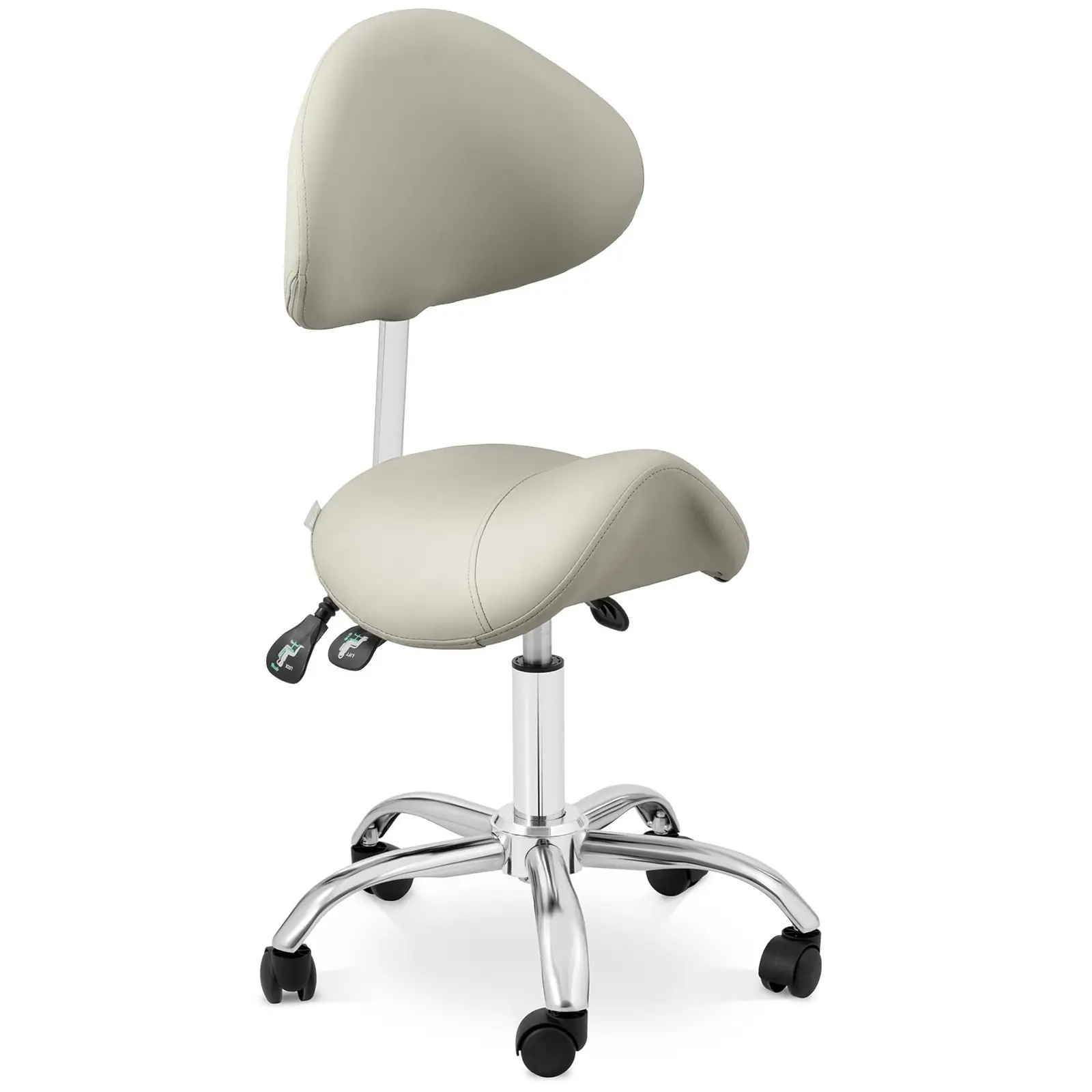 Balno formos kėdė - reguliuojamas atlošo ir sėdynės aukštis - 55-69 cm - 150 kg - pilka, sidabrinė