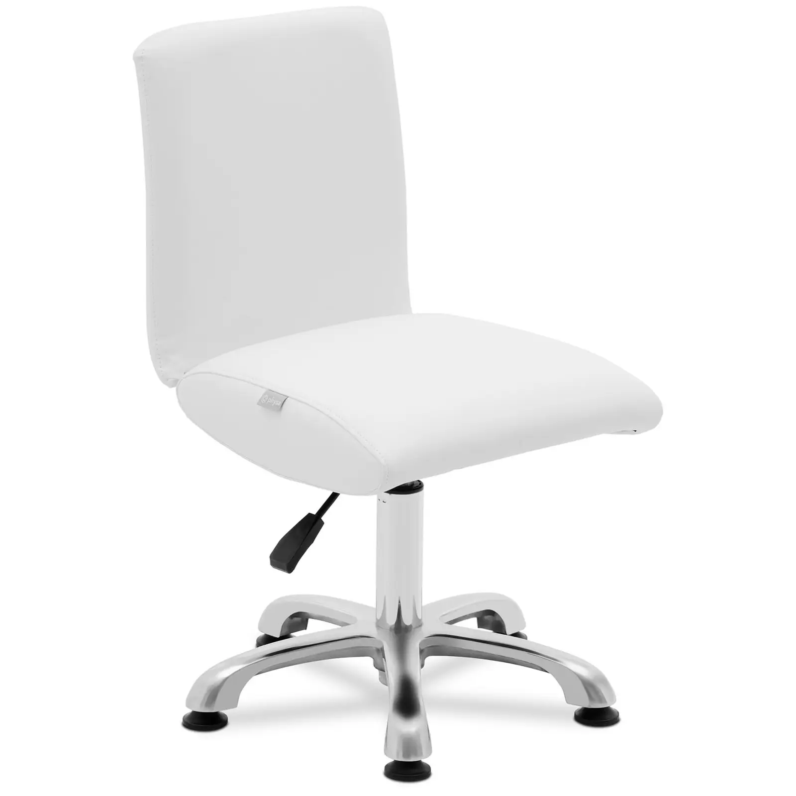 Darbo kėdė su atlošu - 38 - 52 cm - 150 kg - balta