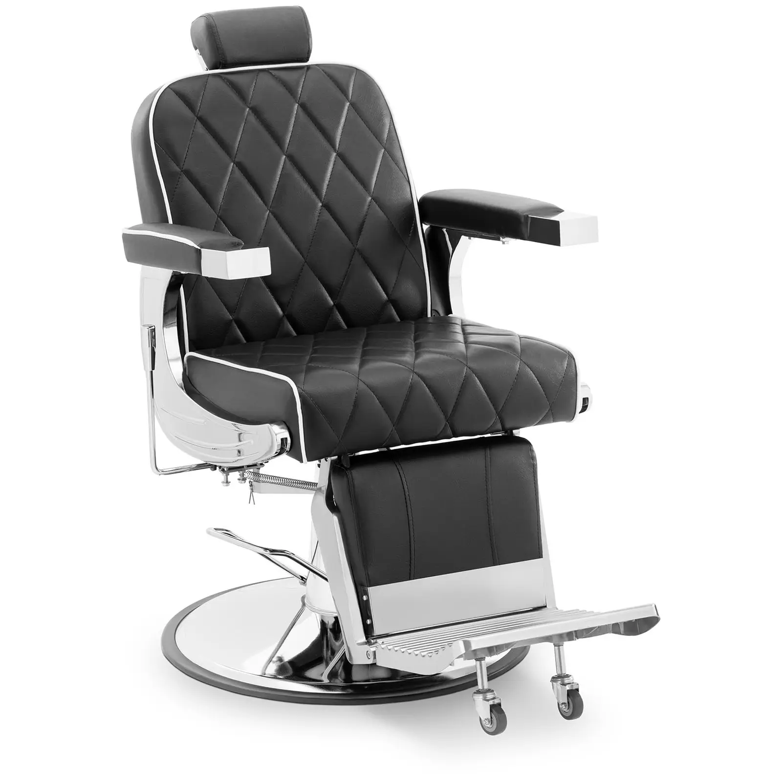 Grožio salono kėdė - galvos ir kojų atrama - kojų atrama - 58 - 71 cm - 150 kg - pakreipiama - juoda