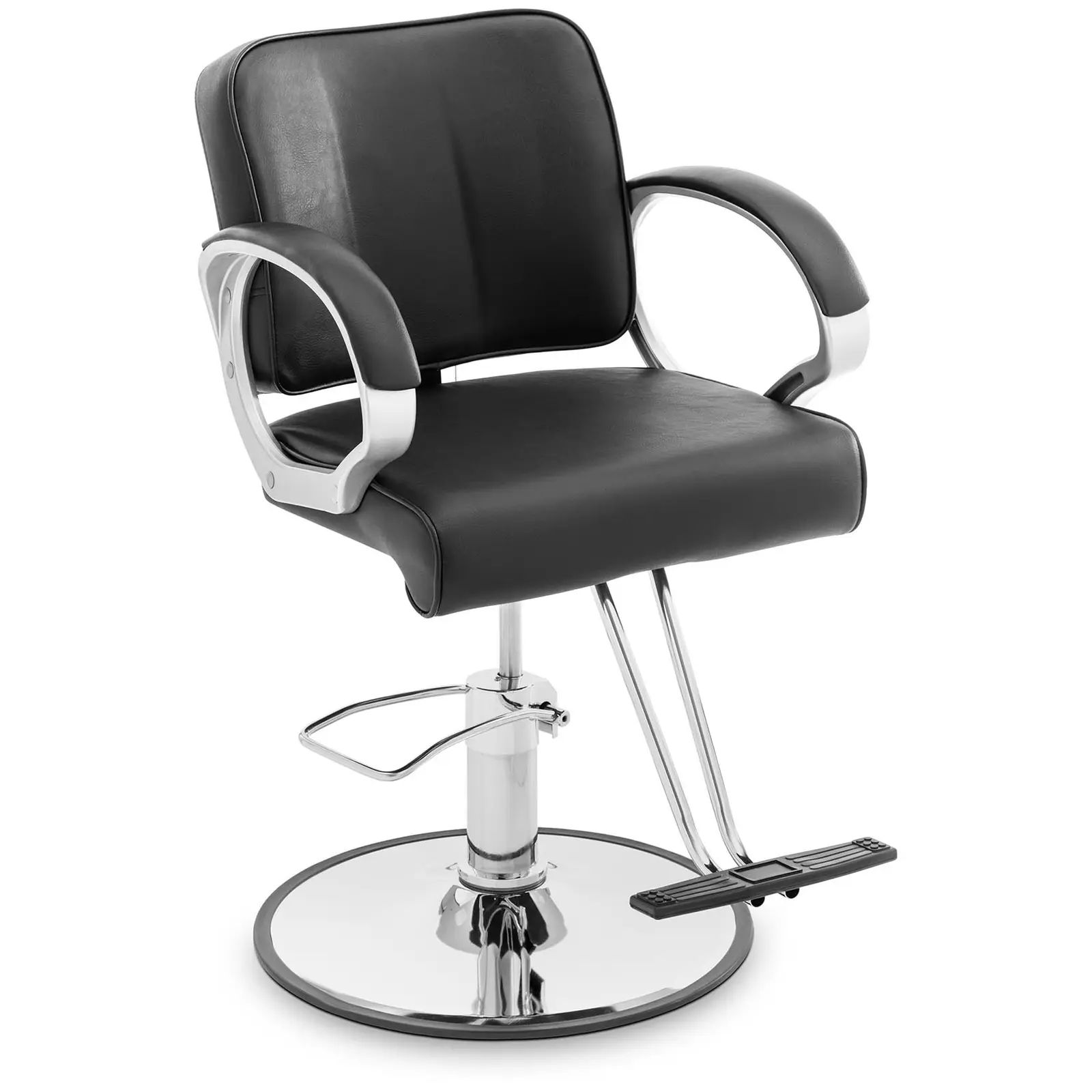 Grožio salono kėdė - T formos kojų atrama - 50 - 60 cm - 180 kg - juoda