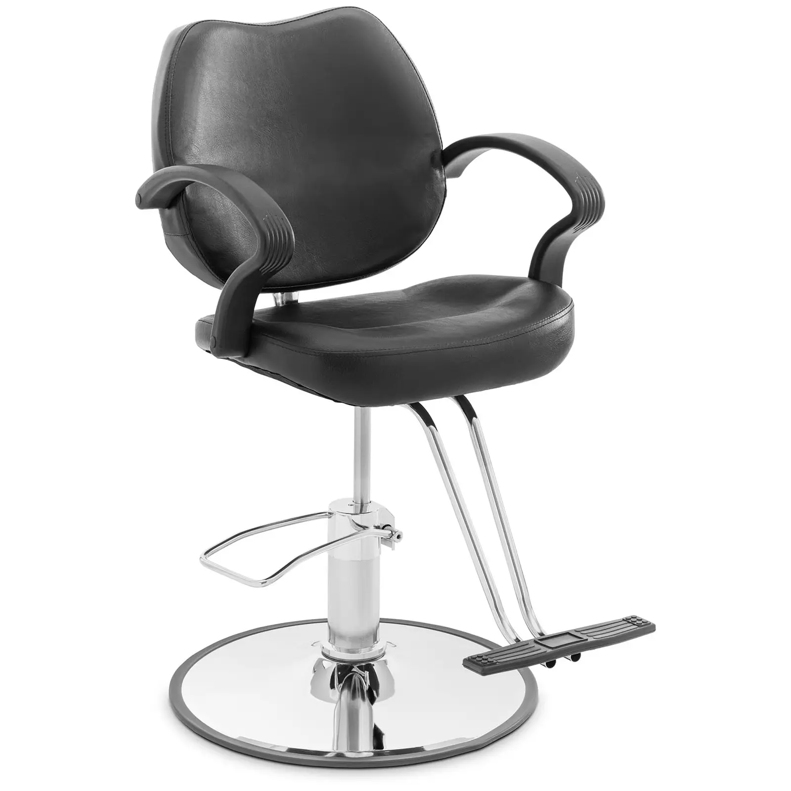 Grožio salono kėdė - T formos kojų atrama - 53 - 64 cm - 160 kg - juoda