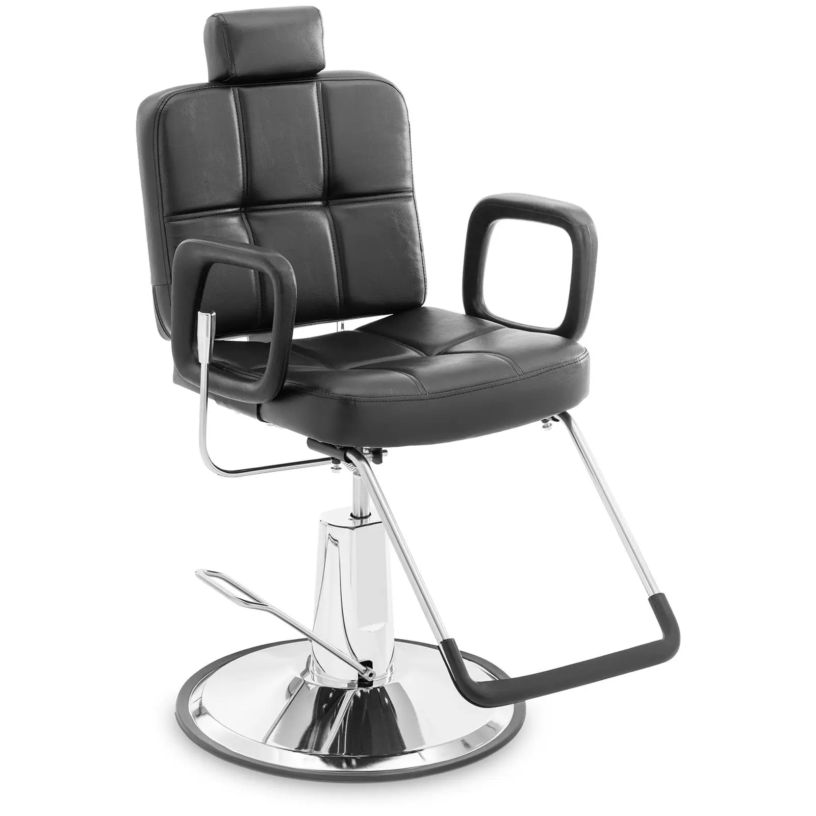 Grožio salono kėdė - galvos ir kojų atrama - 52 - 64 cm - 150 kg - juoda