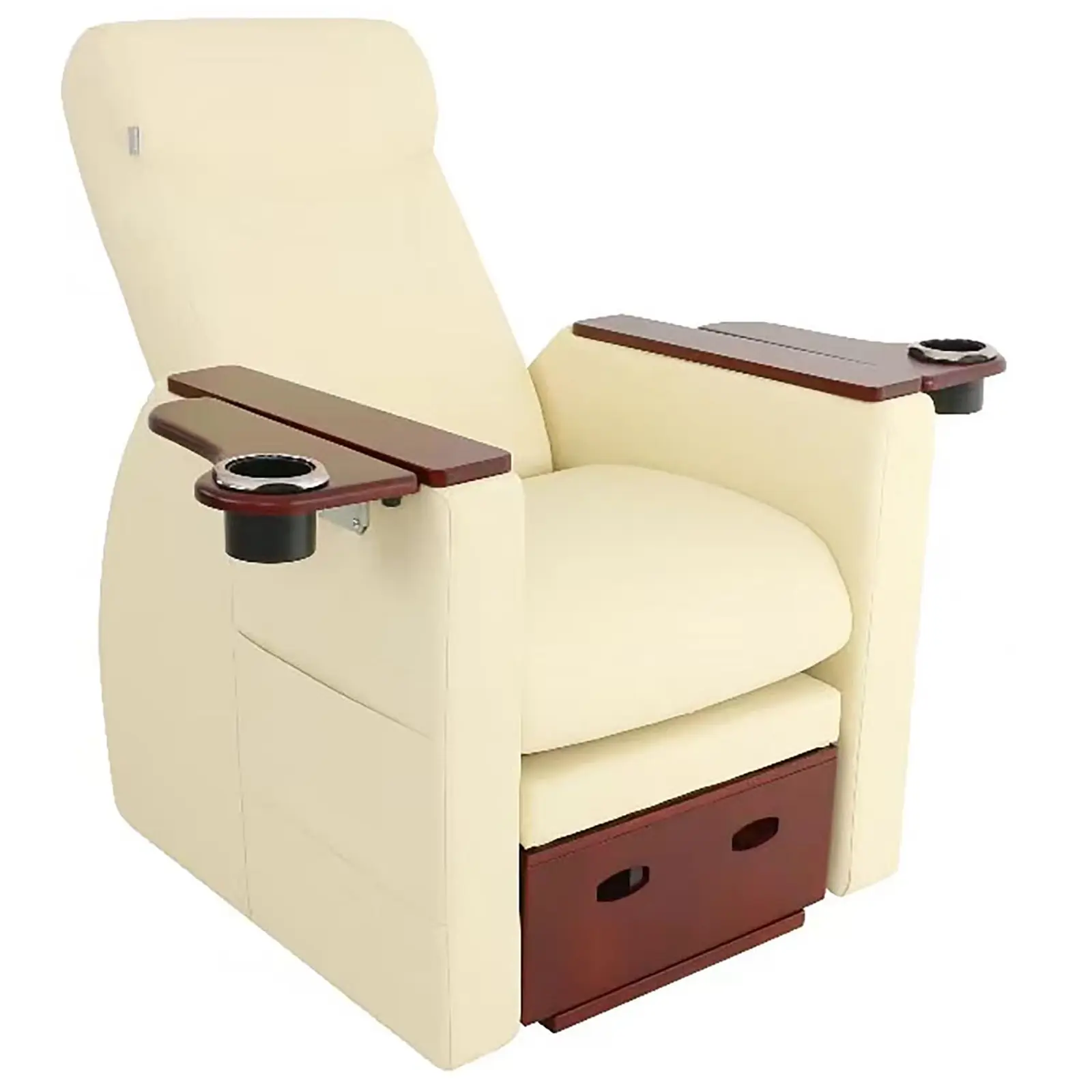 Elektrinis pedikiūro krėslas su ištraukiama kėde - 60 W - 150 kg - smėlio spalvos