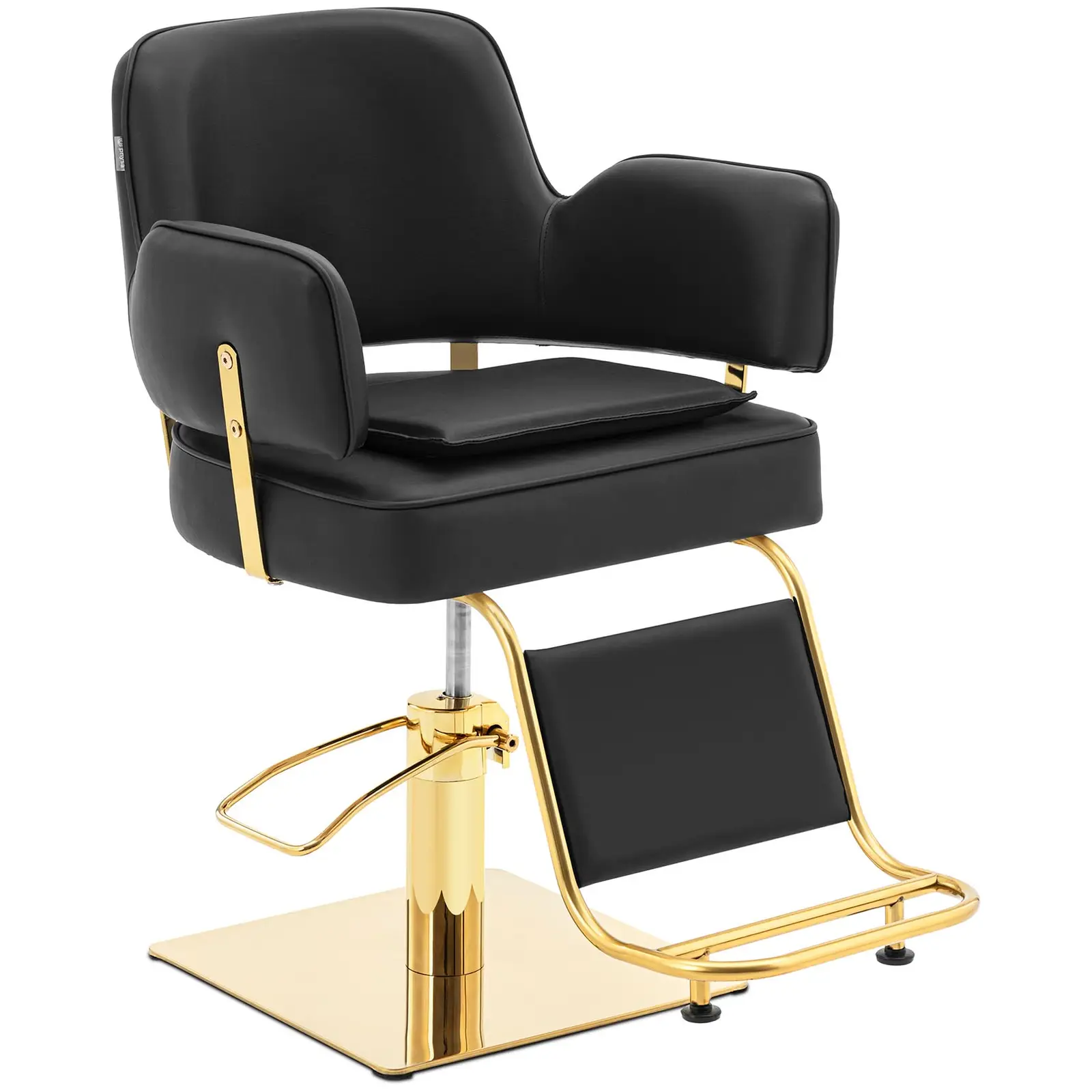 Salono kėdė su atramomis kojoms - 890 - 1020 mm - 200 kg - juoda / auksinė