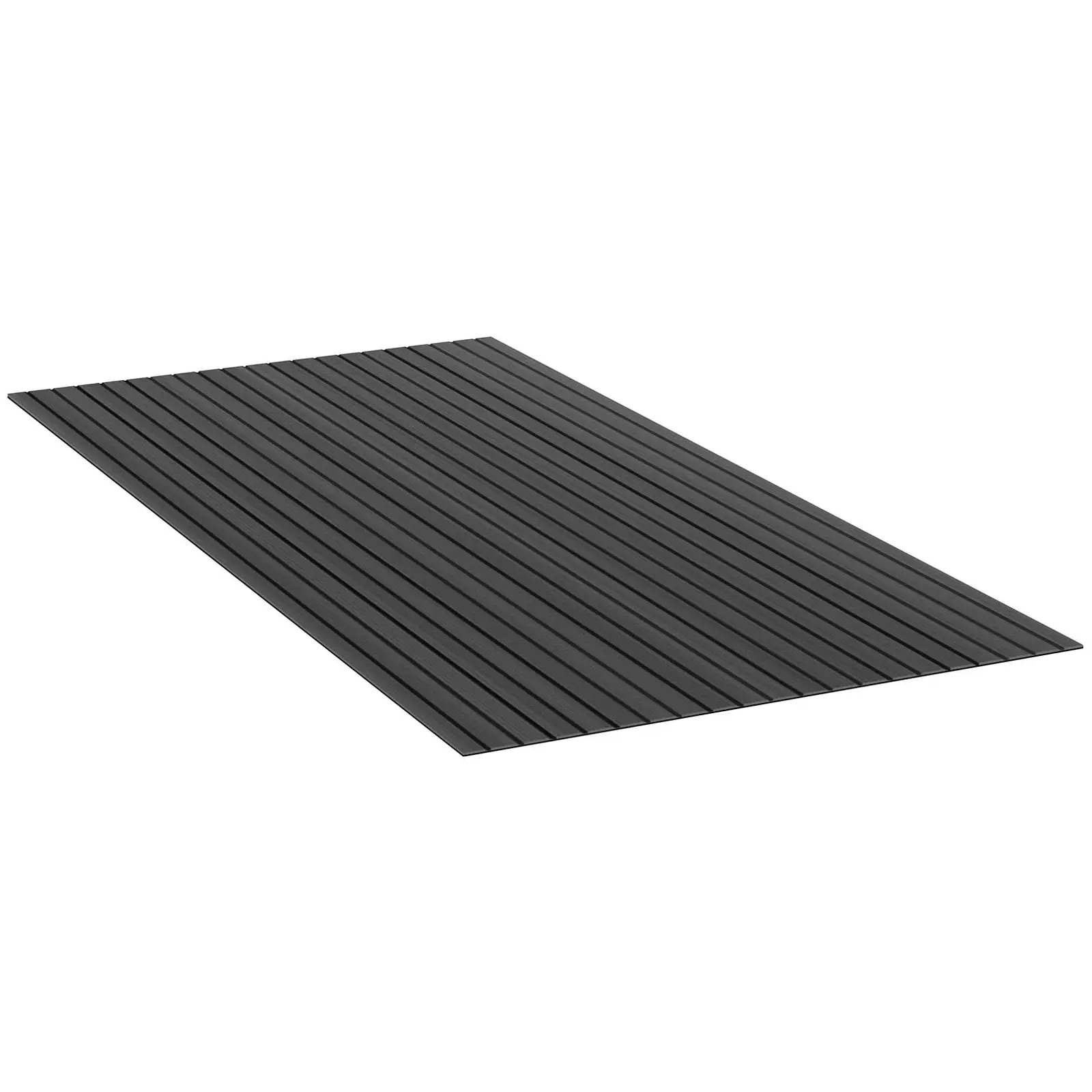 Valčių grindys - 240 x 120 cm - antracito/juodos spalvos