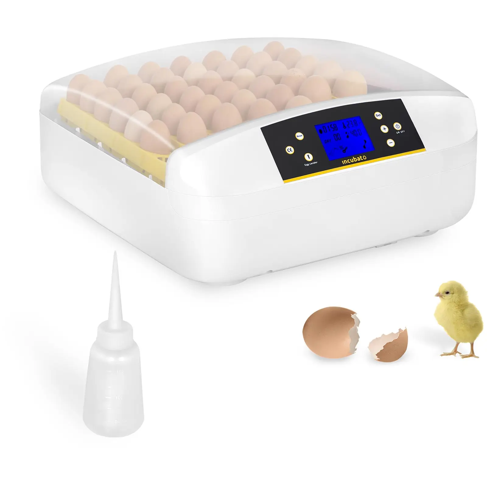 Kiaušinių inkubatorius - 56 kiaušiniai - įsk. Vandens dozatorius - visiškai automatinis