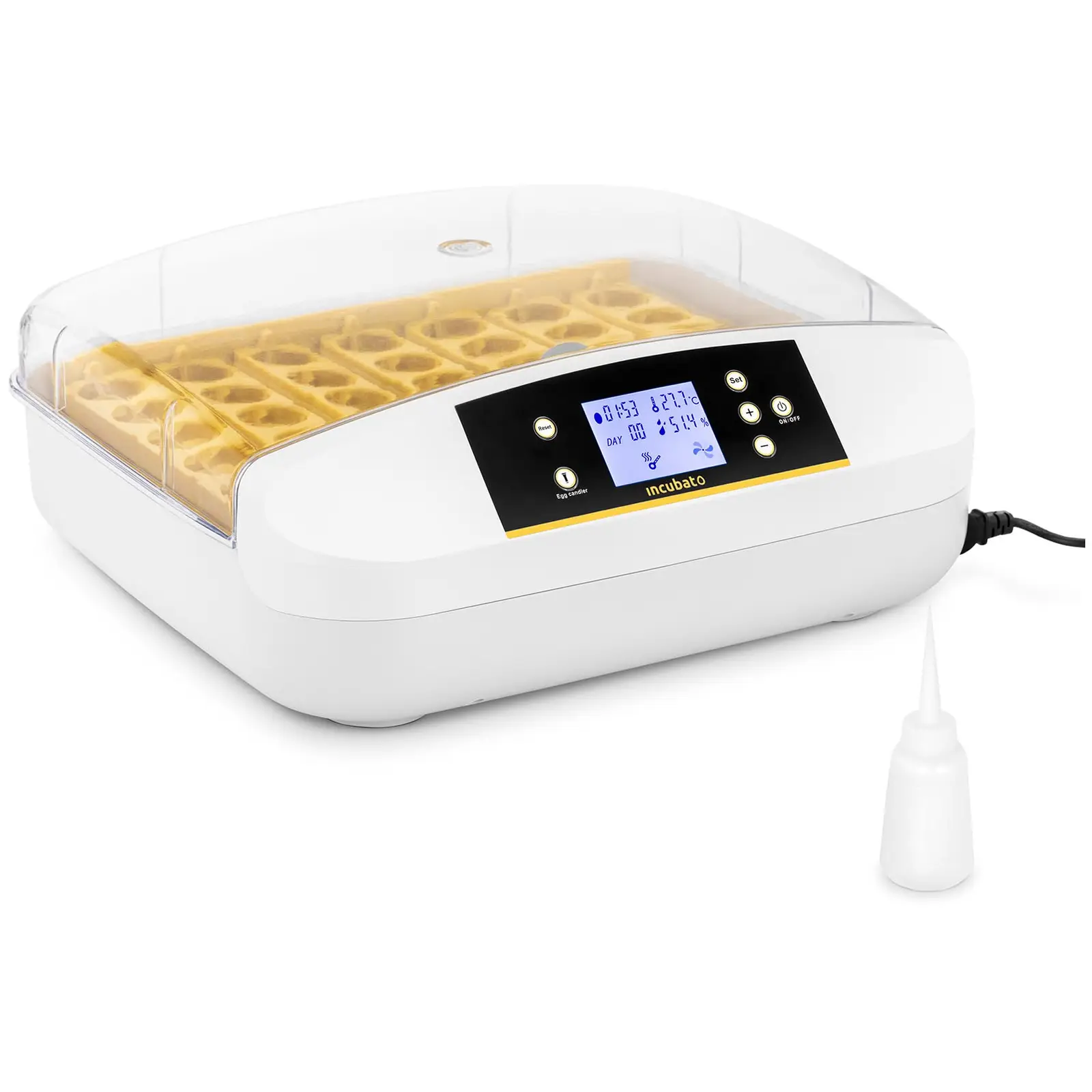 Inkubatorius - 42 kiaušiniai - įmontuota apsauginė lempa - visiškai automatinis