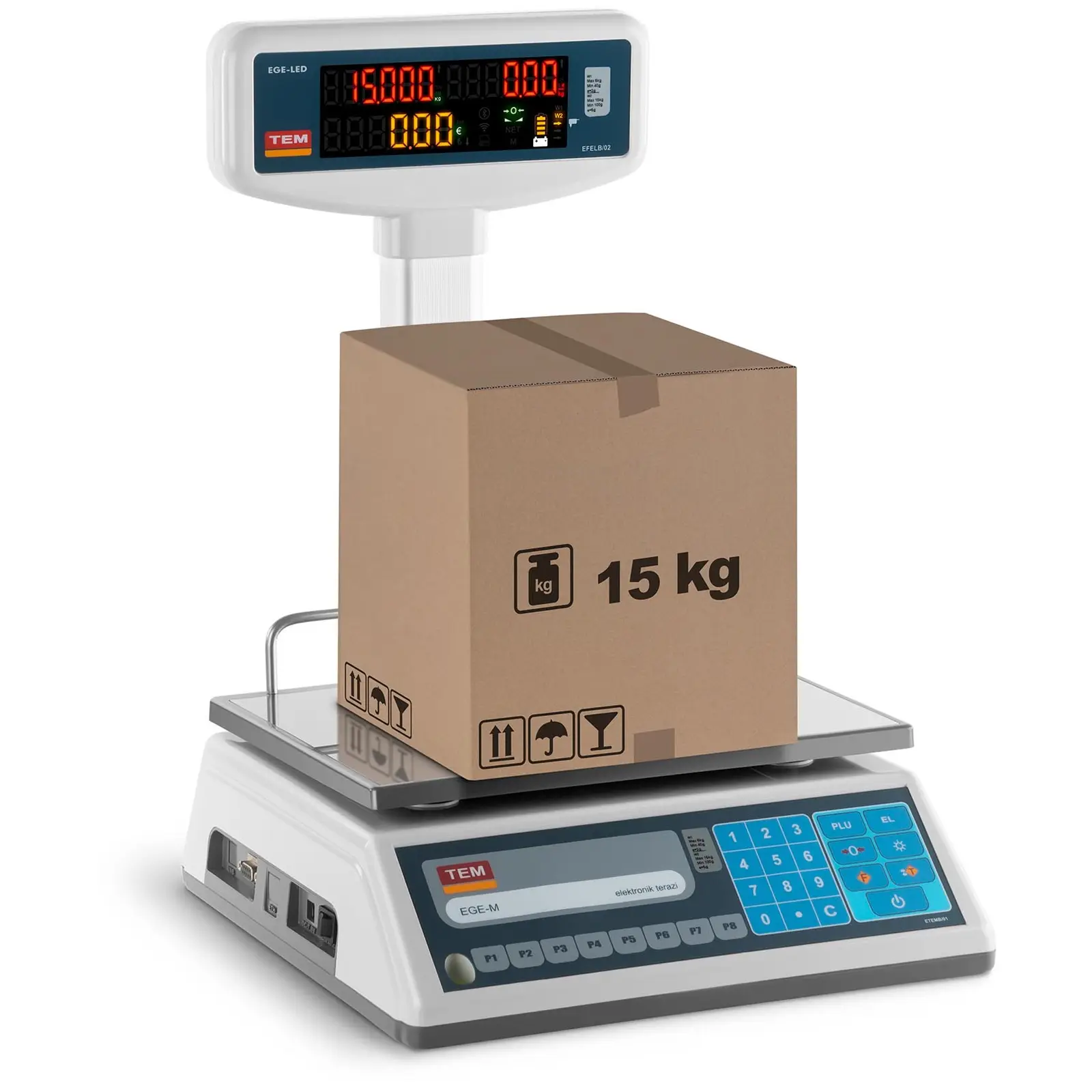 Kaina Svarstyklės su LED ekranu - kalibruotos - 6 kg / 2 g - 15 kg / 5 g