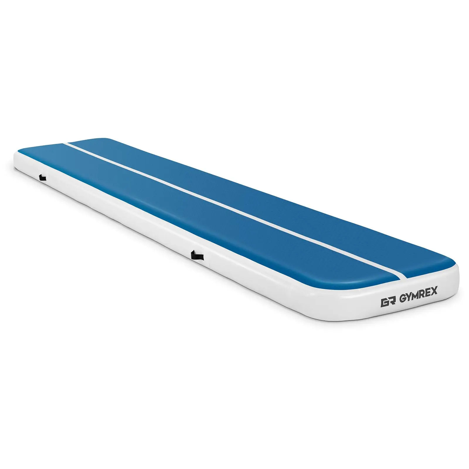 Pripučiamas sporto kilimėlis - 500 x 100 x 20 cm - 250 kg - mėlynas / baltas