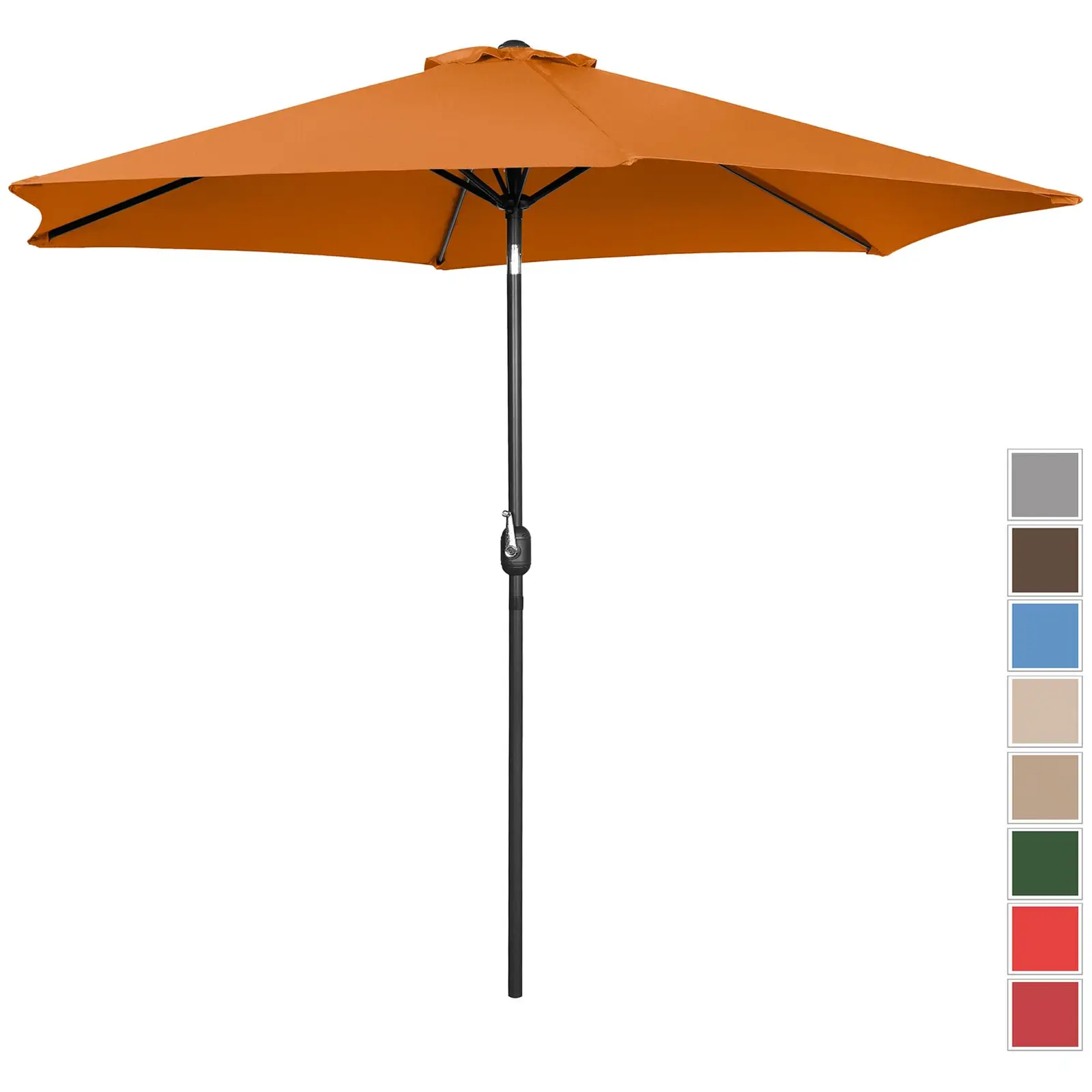 Didelis sodo skėtis - oranžinis - šešiakampis - Ø 300 cm - pakreipiamas