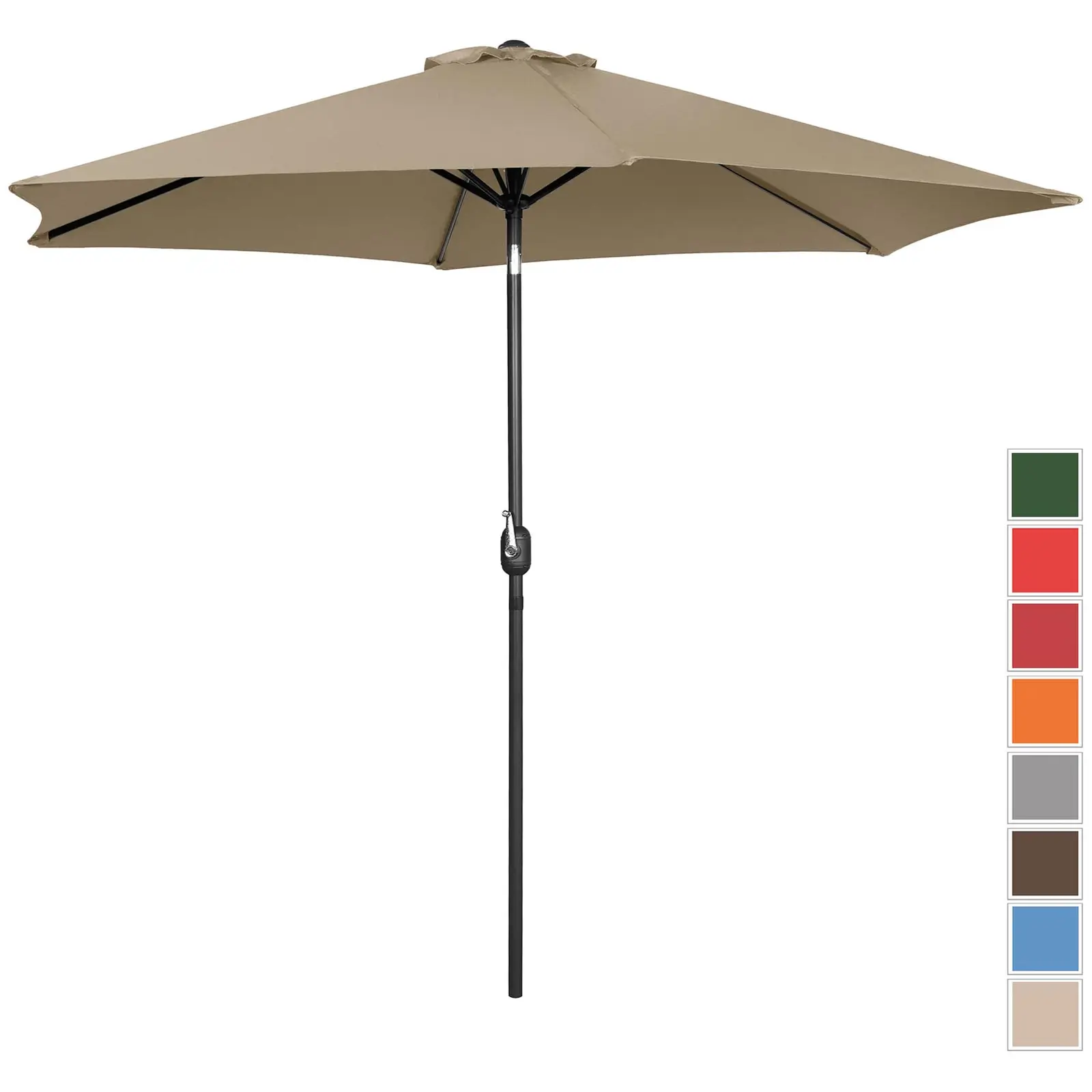 Didelis sodo skėtis - taupe spalvos - šešiakampis - Ø 300 cm - pakreipiamas
