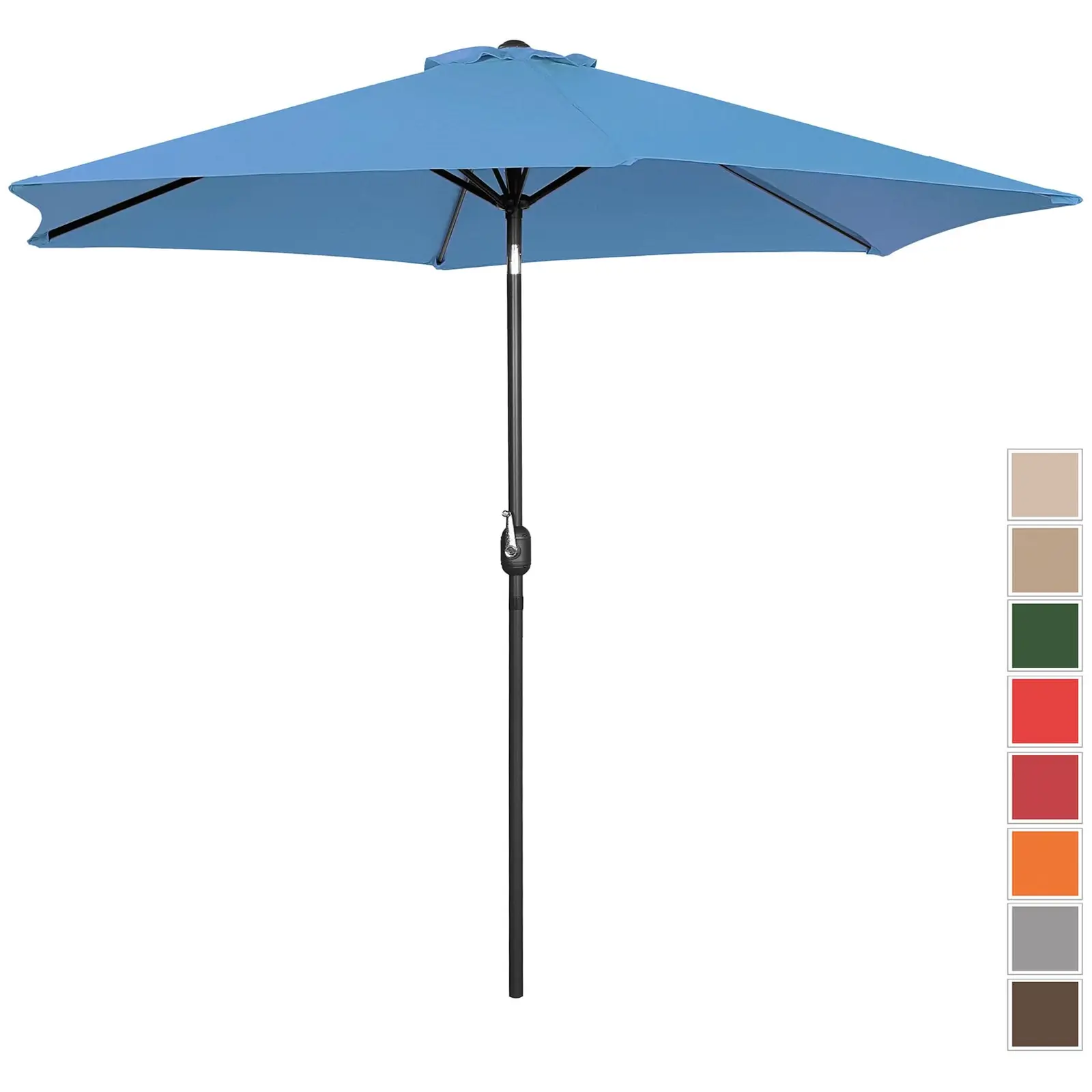 Didelis sodo skėtis - mėlynas - šešiakampis - Ø 300 cm - pakreipiamas