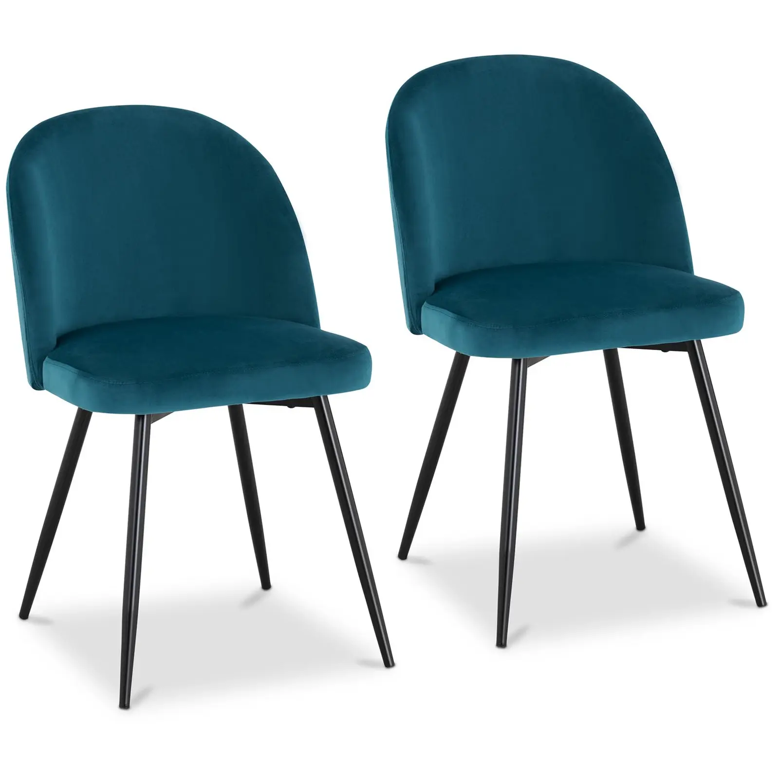 Minkšta kėdė - 2 komplektas - iki 150 kg - sėdynė 48 x 41,5 cm - turkis