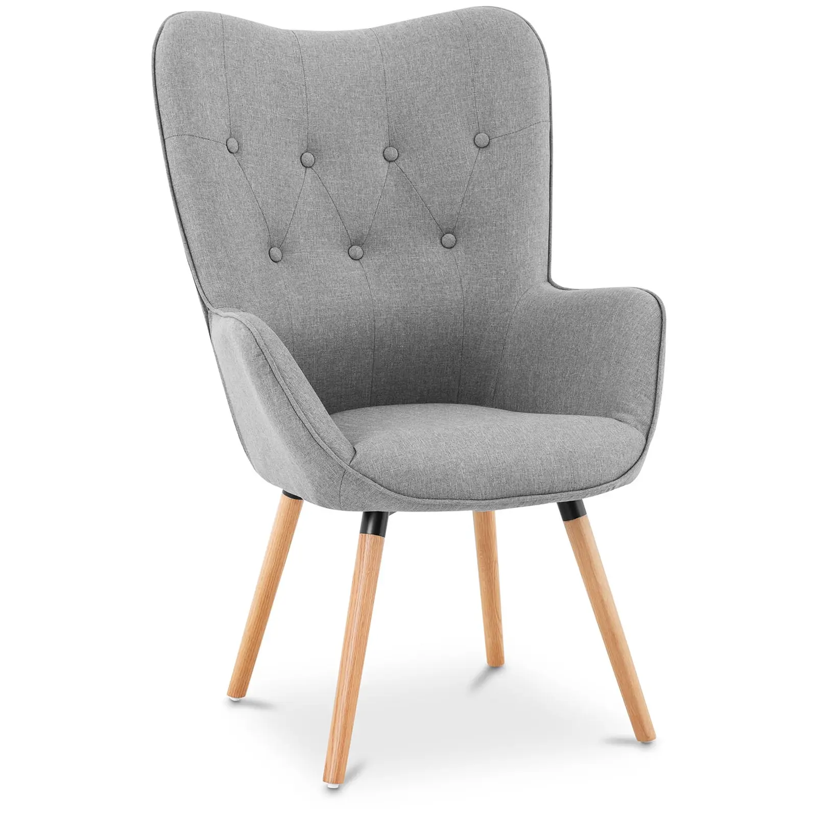 Minkšta kėdė - iki 160 kg - sėdynės matmenys: 43 x 49 cm - pilka