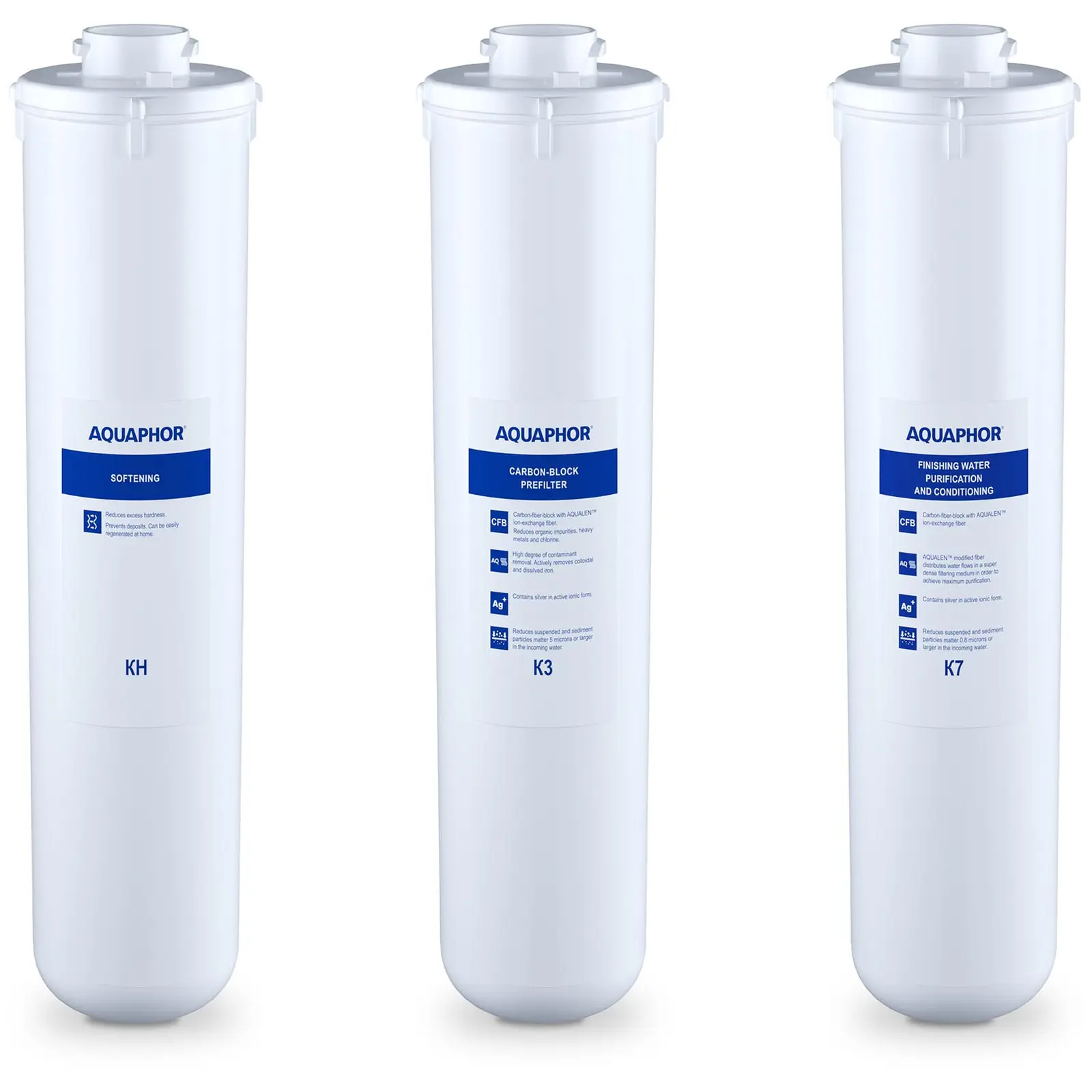 „Aquaphor“ aktyvuotos anglies filtras vandeniui - atsarginių filtrų rinkinys su minkštikliu